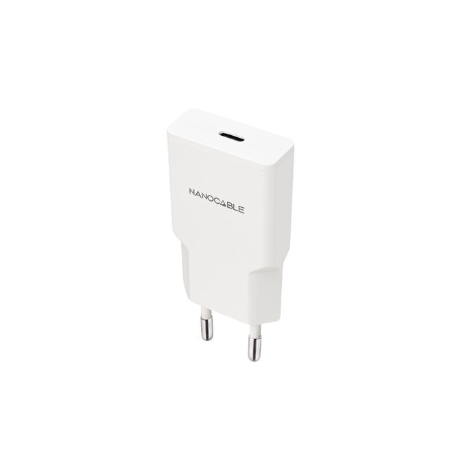 Carregador Nanocable USB-C/PD 25W, Branco image number 0