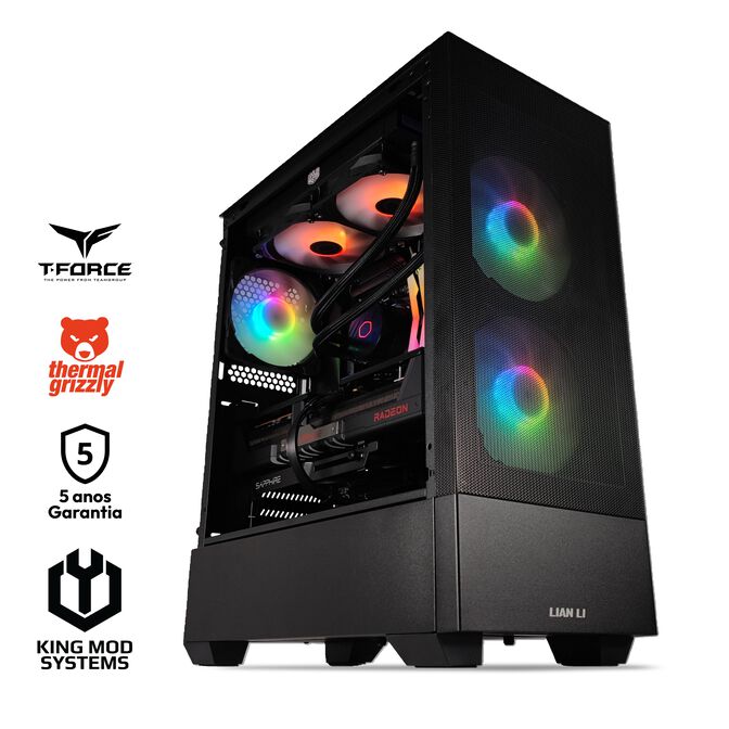 Computador King Mod Gamer-PC Ryzen 7 7800X3D 32GB DDR5 1TB RX 9070 XT WiFi W11 Bonus