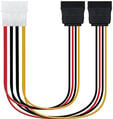 Cabo de Alimenta&ccedil;&atilde;o SATA Nanocable 5.25" (Molex 4Pinos) M 2x SATA F 30 CM image number null