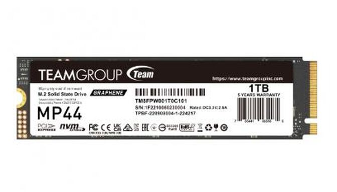 SSD Team Group MP44 1TB Gen4 M.2 NVMe (7400/6500MB/s) image number 0