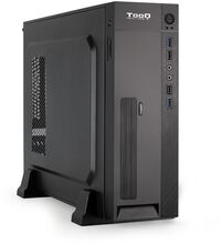 Caixa Slim Micro-ATX Tooq C/Fonte Alimenta&ccedil;&atilde;o 500W + Leitor de Cart&otilde;es + 2x USB 3.0 Preto