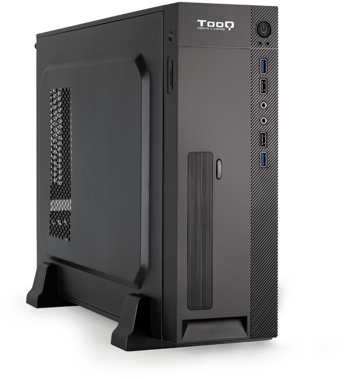 Caixa Slim Micro-ATX Tooq C/Fonte Alimenta&ccedil;&atilde;o 500W + Leitor de Cart&otilde;es + 2x USB 3.0 Preto image number 0