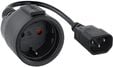 Cabo Adaptador de Alimenta&ccedil;&atilde;o Nanocable C14 p/ Schuko 0.5 M Preto image number null