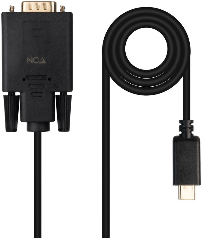 Cabo Conversor Nanocable USB-C > VGA 1.8 M Preto image number 0