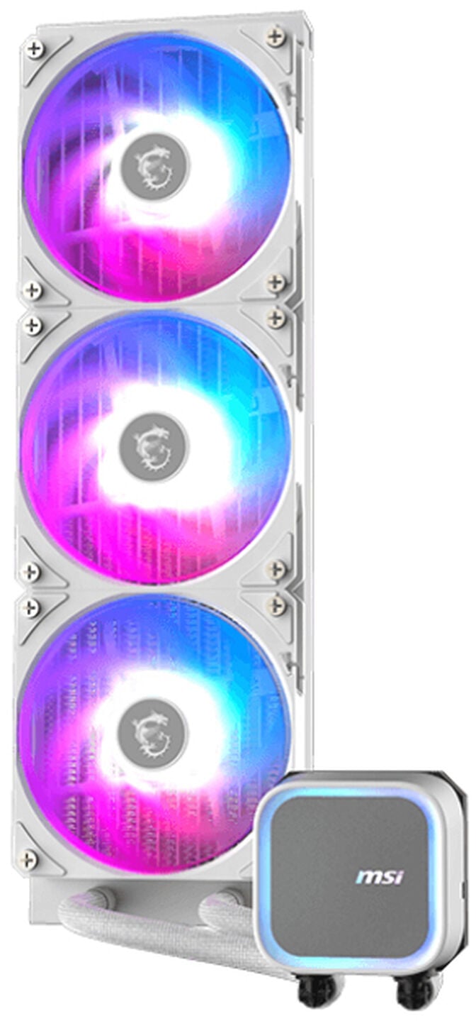 Water Cooler CPU MSI MAG CORELIQUID A13 360mm ARGB Branco image number 1