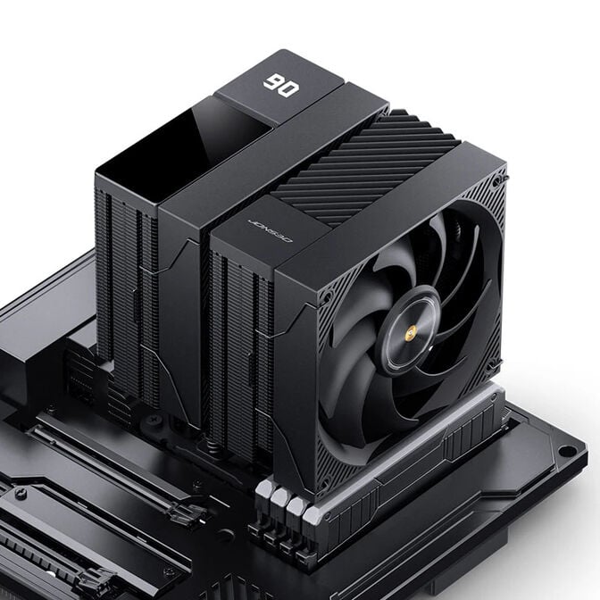 Cooler CPU Jonsbo CC90 Dual Tower com Display Preto - 2x 130mm image number 10