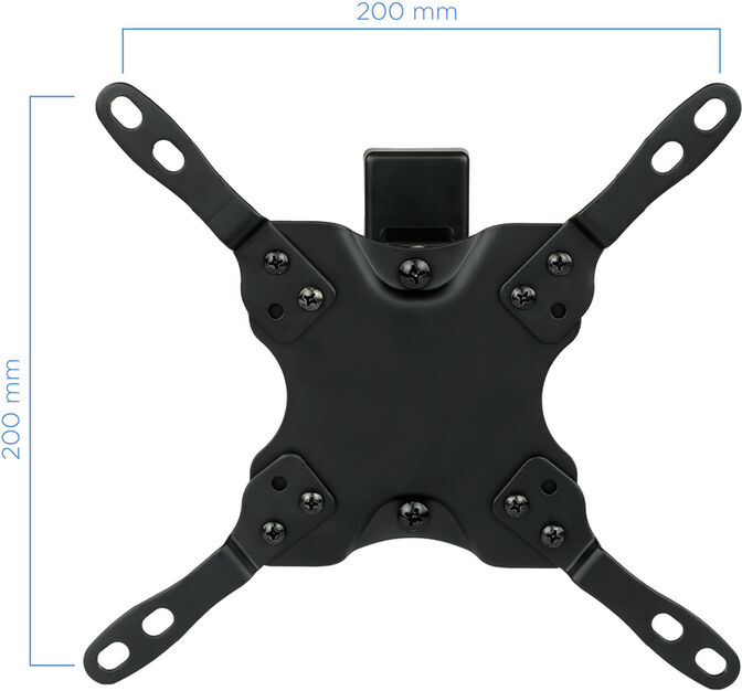 Suporte de Parede Tooq Tilt e Girat&oacute;rio 2 Pivots 13" a 42" 190mm Max. 20kg Preto image number 2