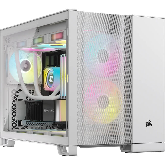 Caixa Micro-ATX Corsair 2500D Airflow Branca Vidro Temperado image number 0