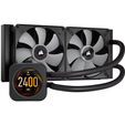 ** B Grade ** Water Cooler CPU Corsair iCUE H100i Elite LCD Display 240mm image number null