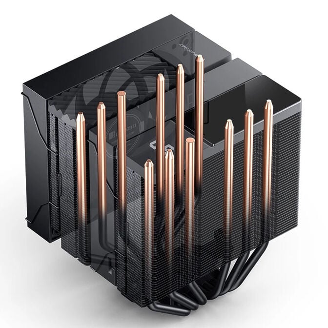 Cooler CPU Jonsbo CC90 Dual Tower com Display Preto - 2x 130mm image number 7