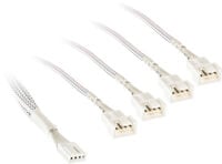 Cabo Splitter Kolink 1-4 PWM Sleeved Branco