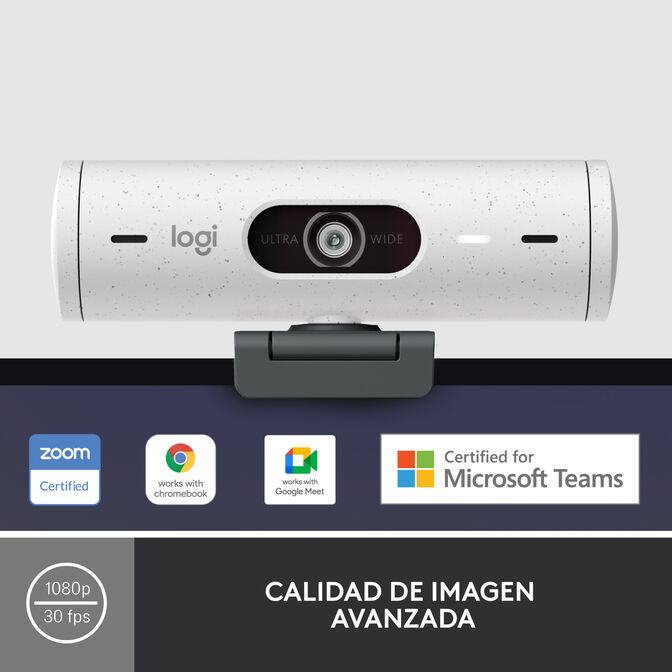 Webcam Logitech Brio 500 Full HD 1080p USB-C Branco image number 8