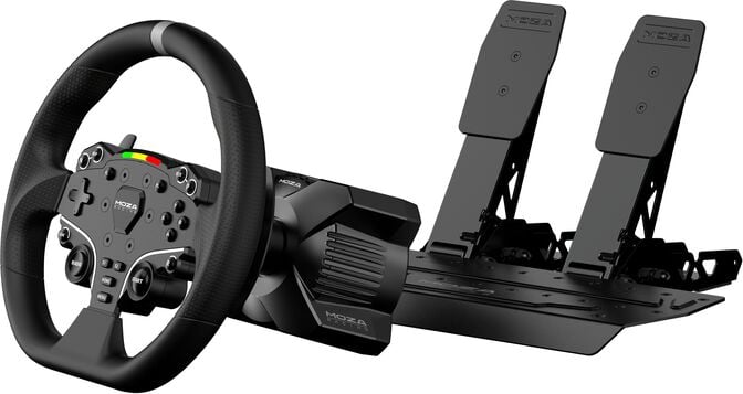 Conjunto MOZA Racing R3 Racing Simulator PC ( Base Volante Direct Drive R3 + Volante ES + Pedais SR-P Lite + Suporte de Mesa R5) image number 1