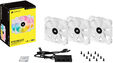 Ventoinha Corsair iCUE SP120 RGB ELITE PWM Branca 120MM (Pack 3) c/ Lighting Node CORE image number null