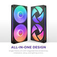 Ventoinha NZXT F240 RGB Core Single-Frame Pretas - Dupla Vento&iacute;nha 120mm (240mm) image number null