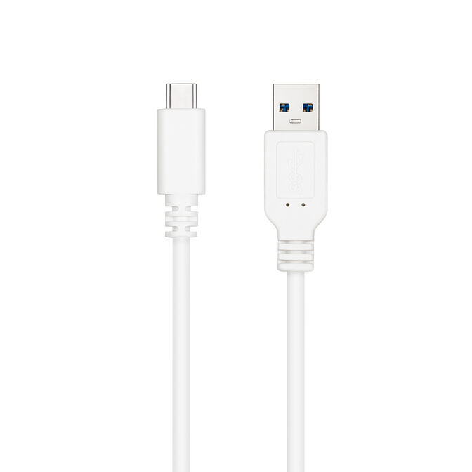 Cabo USB 3.1 Gen2 10Gbps 3A Nanocable USB-C/M > USB-A/M 2 M Branco image number 1