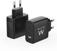 Carregador Ewent EW1330 USB-C/USB-A GaN Fast Charger 65W Preto image number null