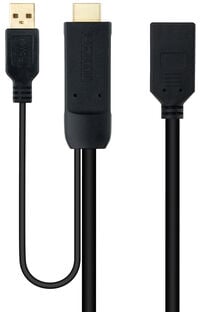 Adaptador Nanocable HDMI 2.0 > DisplayPort V1.2 0.2 M Preto