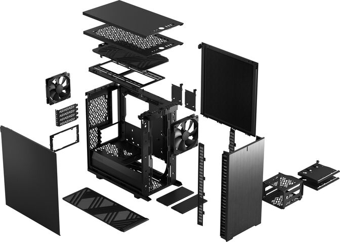 Caixa Micro-ATX Fractal Design Define 7 Mini Black Solid image number 25
