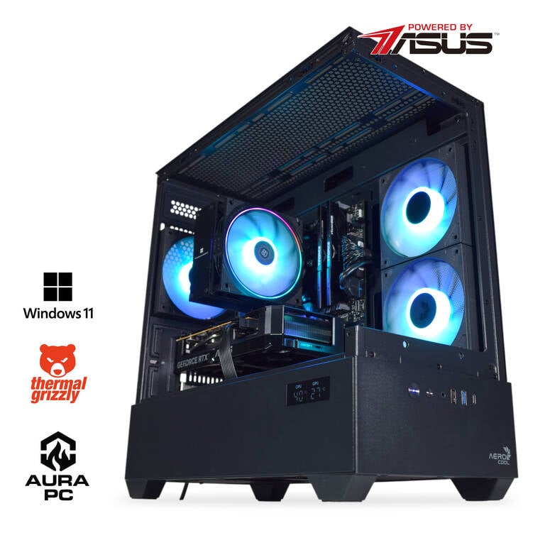 Computador AURA Gamer-PC Ryzen 5 7500F 16GB DDR5 1TB RTX 5060 WiFi W11