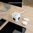 Cubo Nanocable com 3 Tomadas 3 USB com interruptor Branco image number null