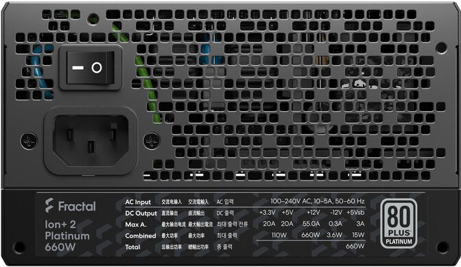 Fonte Fractal Design Ion+ 2 660W 80+ Platinum Full Modular image number 6