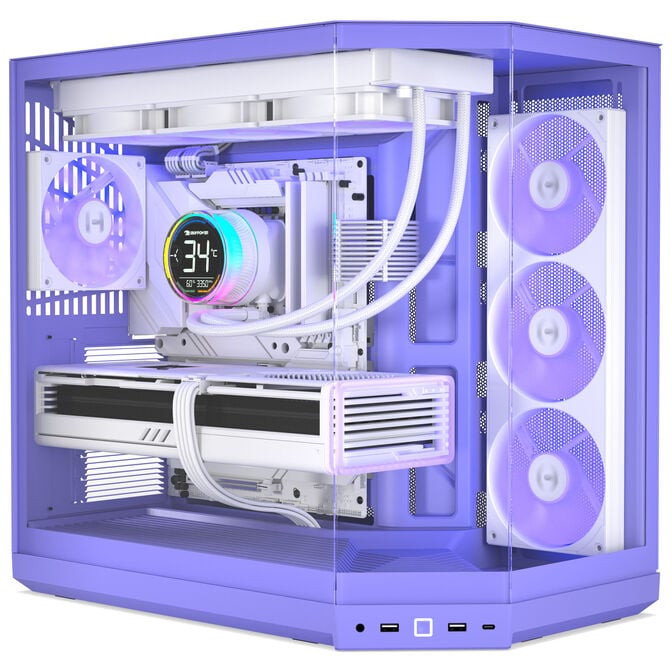 Caixa E-ATX Hyte Y50 Vidro Temperado Taro Milkk image number 1