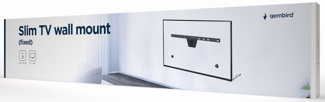 Suporte de Parede Slim 37" a 80" Gembird WM-S80F-01 Fixo Preto image number 1