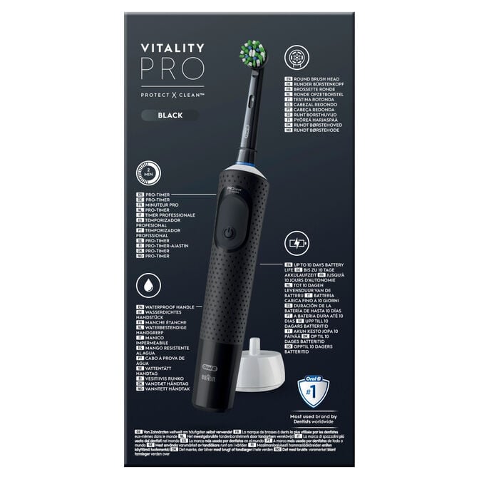 Escova de Dentes El&eacute;trica Oral-B Vitality Pro D103 Preto image number 4