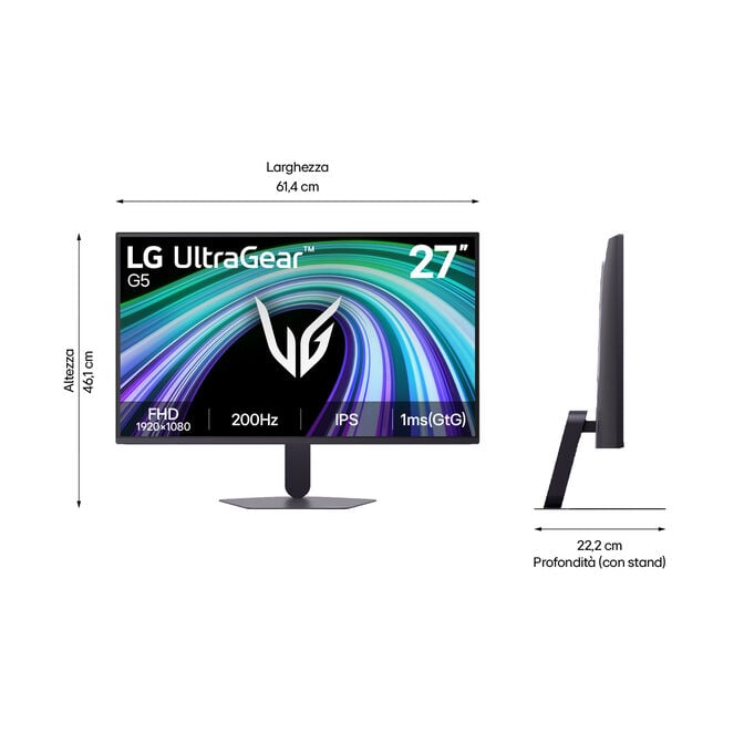 Monitor Gaming LG UltraGear 27" 27G523B IPS FHD 200Hz HDR10 FreeSync Premium  / G-Sync Compatible image number 6