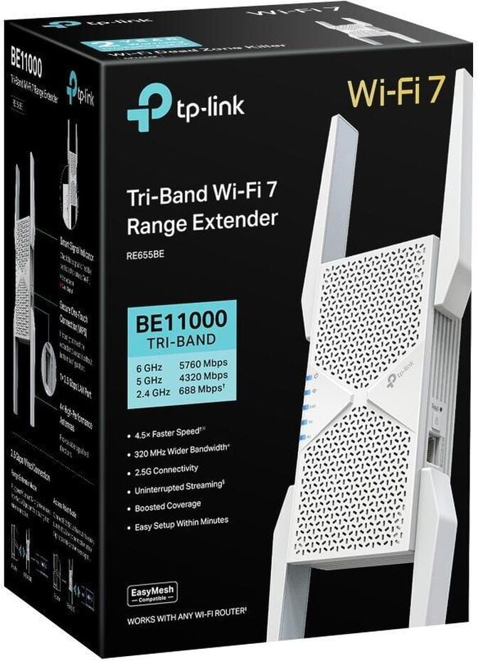 Repetidor TP-Link RE655BE BE11000 Tri-Band Wi-Fi 7 image number 5