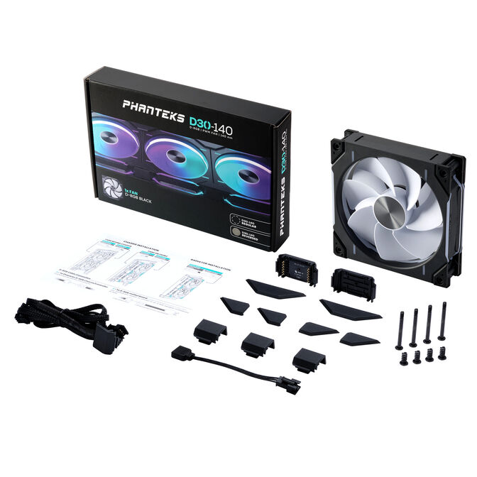 Ventoinha Phanteks D30 PWM reverse Airflow DRGB Preto - 140mm image number 7