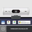 Webcam Logitech Brio 500 Full HD 1080p USB-C Branco image number null