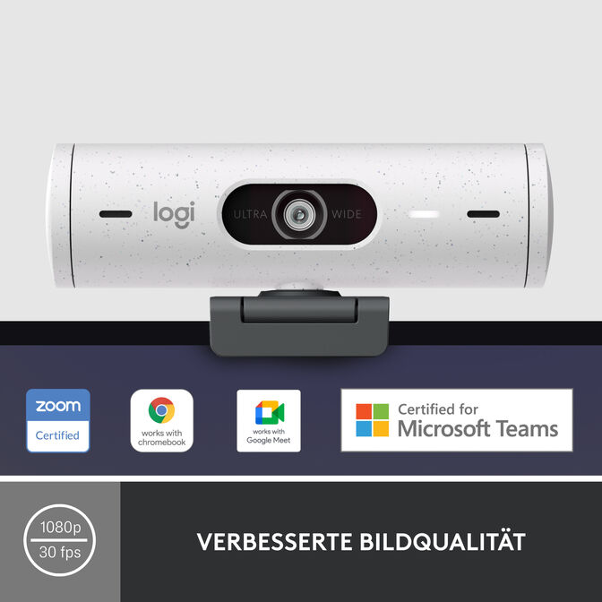 Webcam Logitech Brio 500 Full HD 1080p USB-C Branco image number 19