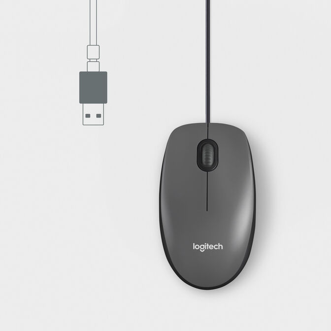 Rato Logitech M100 Corded USB Preto image number 2