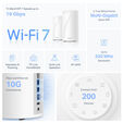 Sistema Mesh TP-Link Deco BE85 BE19000 Tri-Band WiFi 7 Whole Home Mesh Branco (Pack 2) image number null