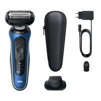 M&aacute;quina de Barbear Braun Series 6 62-B1200s Azul/Preto
