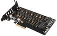 Adaptador PCIe 3.0 AXAGON PCEM2-DC  4x - DUAL M.2 SSD (NVMe + SATA), dual voltage image number null