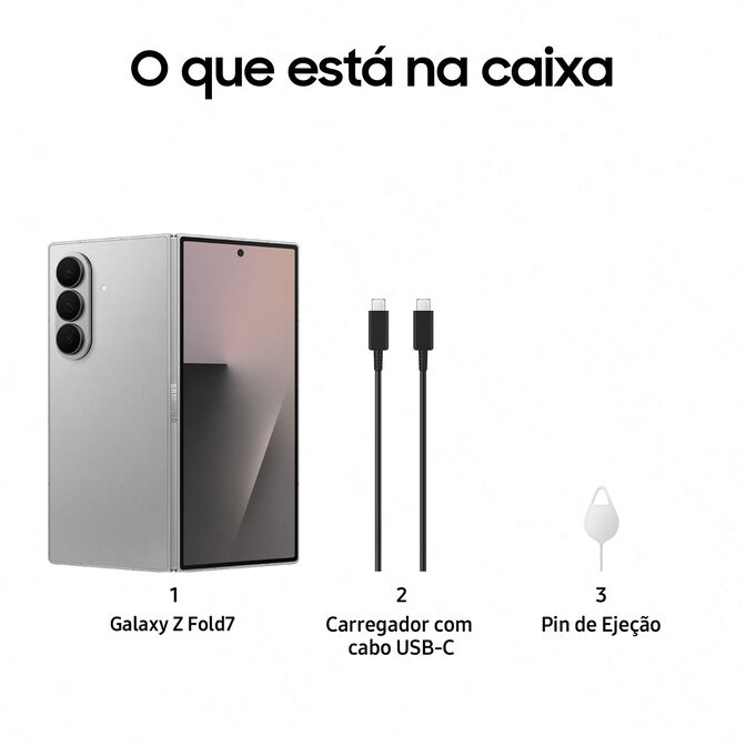 Smartphone Samsung Galaxy Z Fold 7 5G 8.0" (12 / 512GB) 120Hz Cinza Escuro image number 7