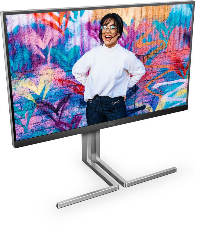 Monitor AOC 27" Q27U3CV IPS QHD 75Hz USB-C (PD65W) USB-C Docking image number 4