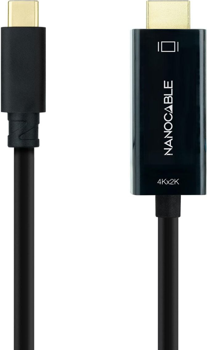 Cabo Conversor Nanocable USB-C > HDMI 1.4 4K@30HZ 3 M Preto image number 1