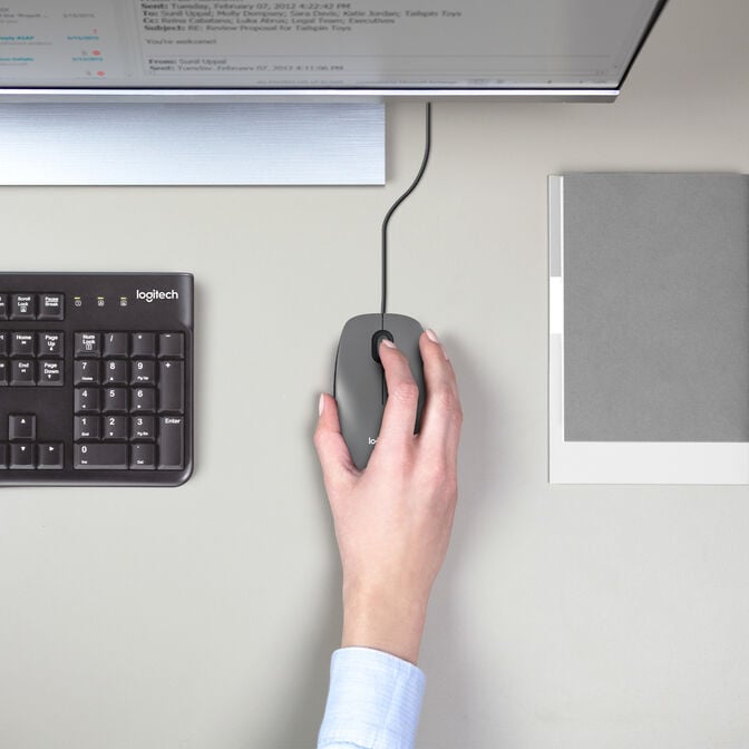 Rato Logitech M100 Corded USB Preto image number 1