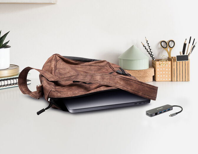 HUB USB D-Link USB-C Macho > 3 x USB 3.0 (SS) + 1 x USB-C (Thunderbolt 3) (PD60W) + 1 x RJ45 image number 3