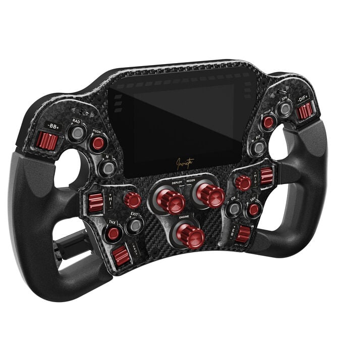 Volante Asetek SimSports Invicta Formula 4.3" LCD, USB-C, Red on Black image number 0