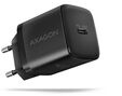 Carregador de parede AXAGON ACU-PD20, 1 porta (USB-C), PD3.0/PPS/QC4+/AFC/Apple, 20 W, Preto image number null
