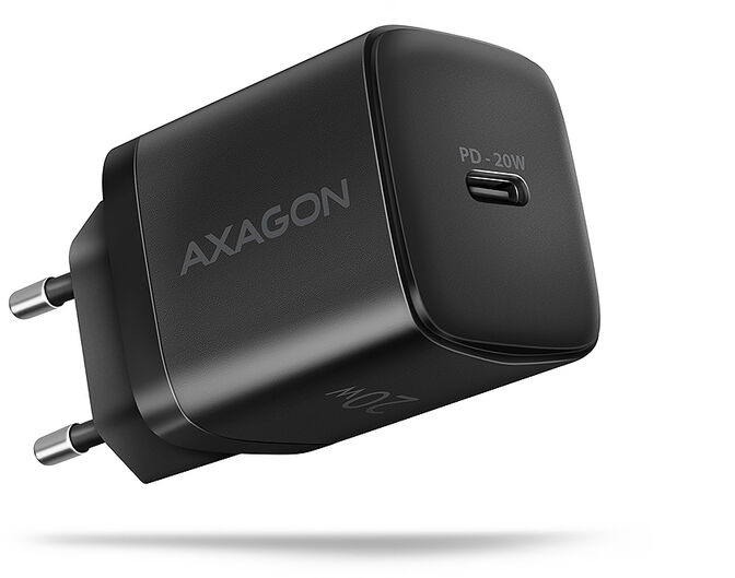 Carregador de parede AXAGON ACU-PD20, 1 porta (USB-C), PD3.0/PPS/QC4+/AFC/Apple, 20 W, Preto image number 0