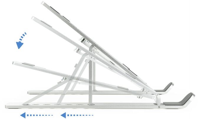 Suporte Elevat&oacute;rio Tooq para Port&aacute;teis Regul&aacute;vel Aluminio image number 2