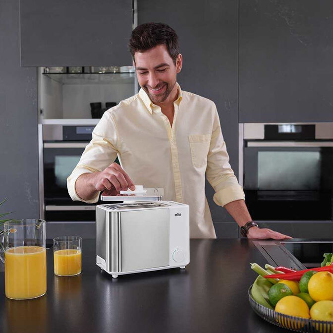 Torradeira Braun HT 5015 WH Branco/Inox image number 6