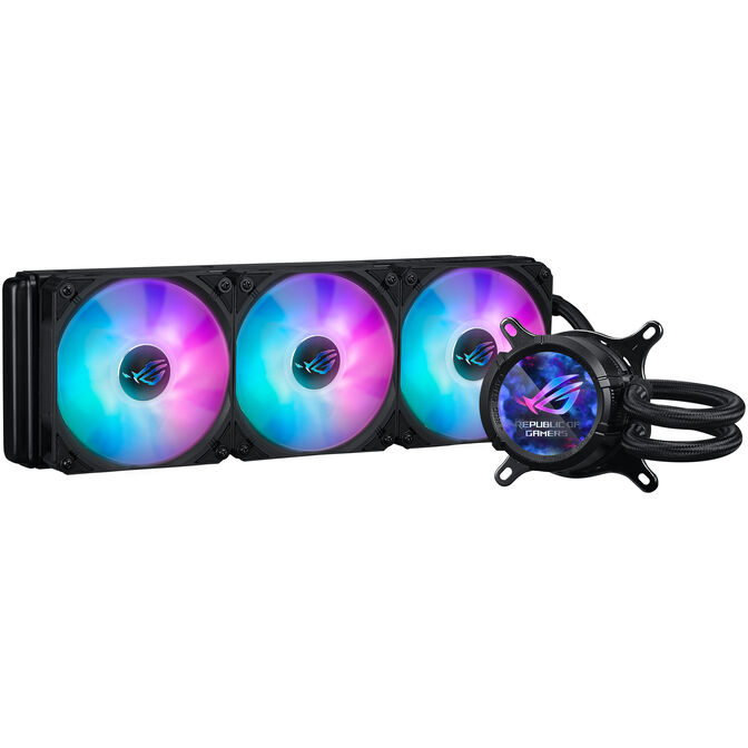 Water Cooler CPU ASUS ROG STRIX LC III LCD 360mm ARGB Preto image number 1