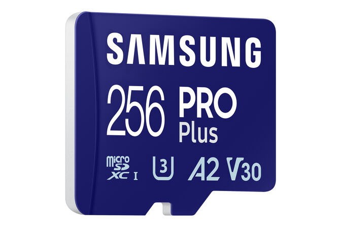 Cart&atilde;o Samsung PRO Plus MicroSDXC UHS-I C10 U3 V30 256GB A2 + Adaptador SD image number 2
